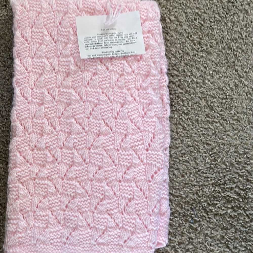 NWT Pink Baby Afghan very soft